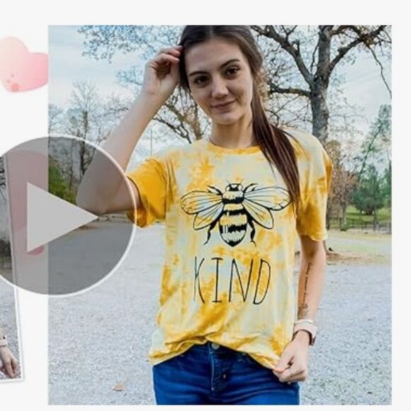Yellow Bee Kind  T-Shirt - Picture 4 of 6